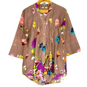 Soft Surrounding English Garden Floral Boho Lightweight Tunic Top Size: No Size